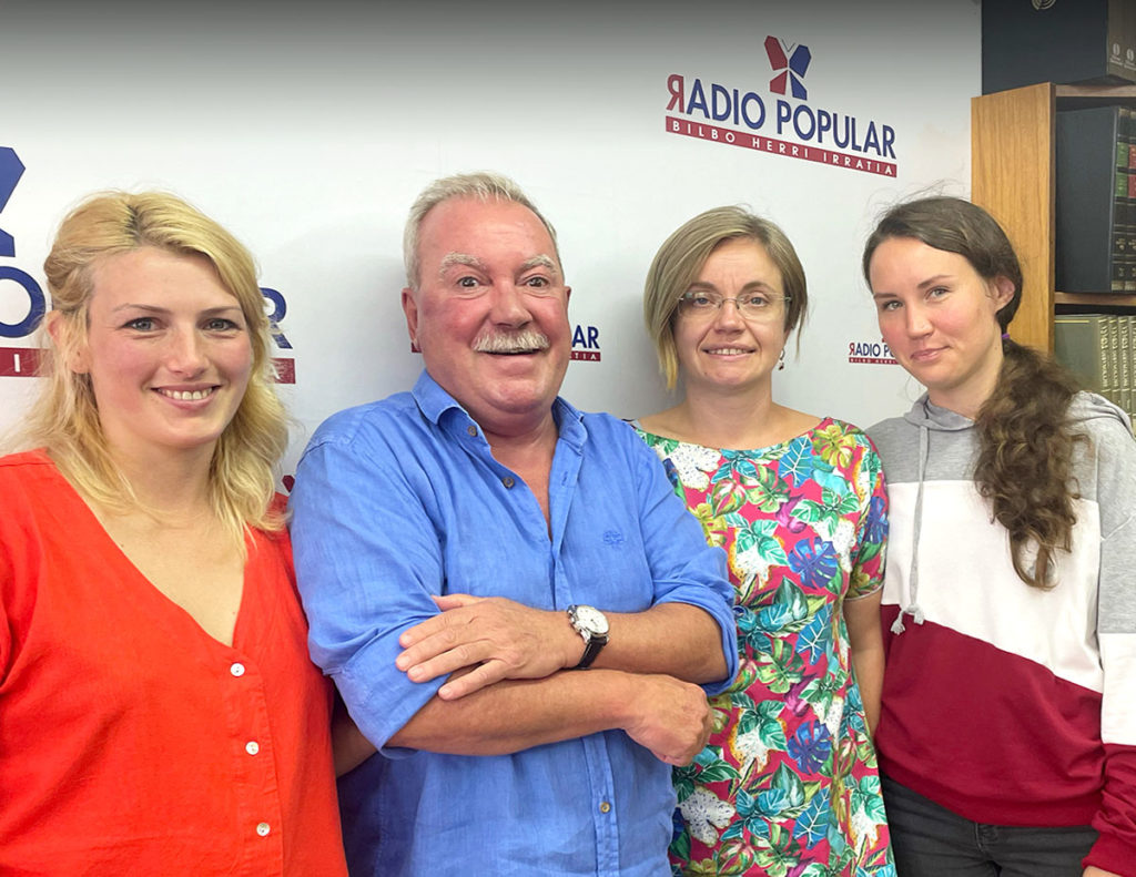 Radio Popular Herri Irratia Agustín Herranz, Yulia Mkhitarian, Alena Kalyuzhna y Kateryna Kaminska